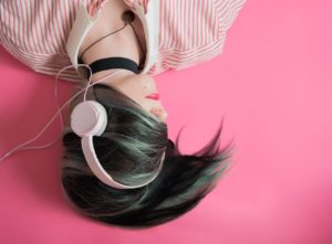 listening to music